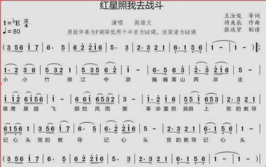薩克斯譜 紅星照我去戰(zhàn)斗 簡譜 薩克斯譜 紅星照我去戰(zhàn)斗 簡譜